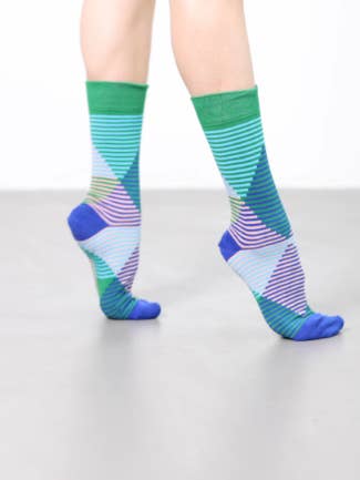 Slant Rhyme Grön för wholesale av Stereo Socks