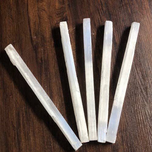 WHOLIFECO - Wholesale Spiritual Stone/Crystal - Big rough Selenite wand stick - Raw Satin spar