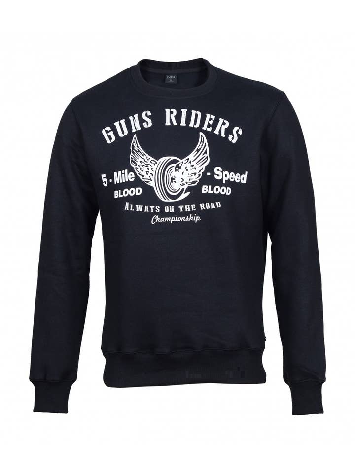 Sweatshirt crewneck TONY Black pour la vente par Guns