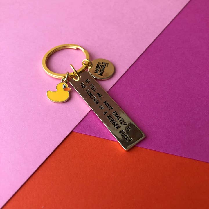 Roshni Desai & Things - Wholesale Keychain – Women's - Rubber Duck Keyring Rubber Duck Keychain Quote Keyring Stain2