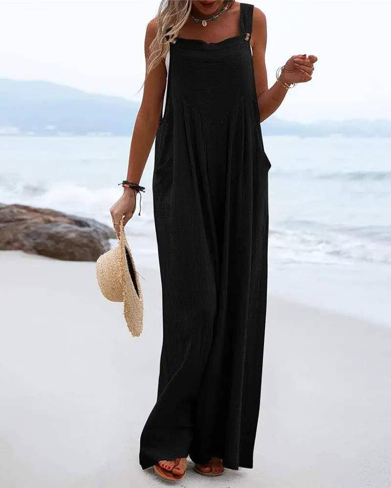 Flarix - Wholesale Jumpsuit - Women's - pastel pocket decor wide leg suspender jumpsuit8