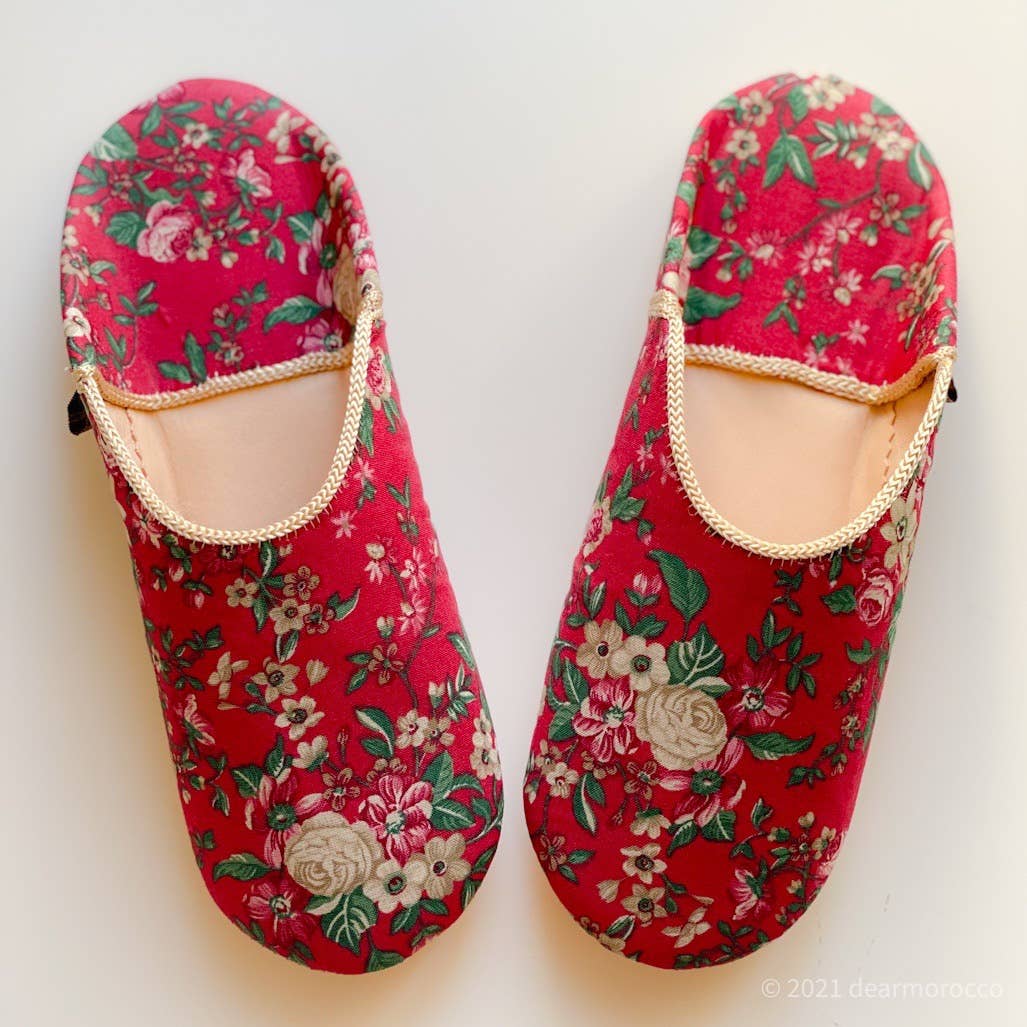 dear Morocco – Engroshandel Slippers - Dame – Marokkanske læderbabouscher // FABRIC sæt4
