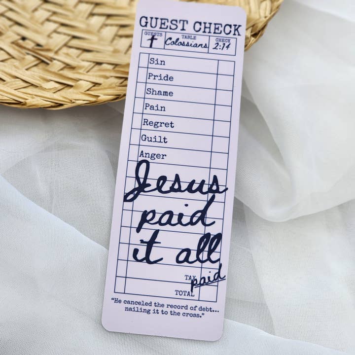 Bookmark - Jesus Paid It All for wholesale by FaithfullyStillCo