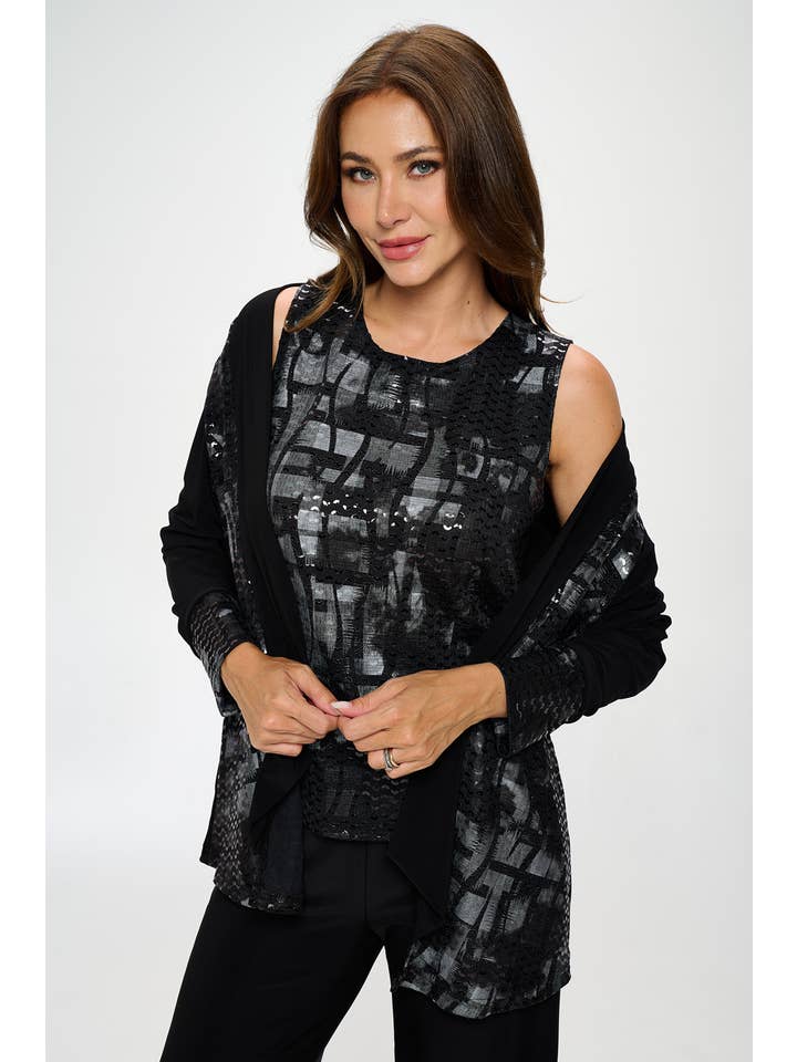 Jostar - Wholesale Tank Top - Women's - Nylon Foil Contrast Tank Top-2064NF-TRD1-C-F030