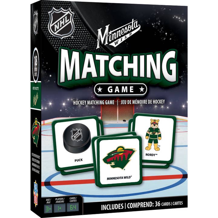 Minnesota Wild Matching Game for wholesale by Masterpieces Puzzles