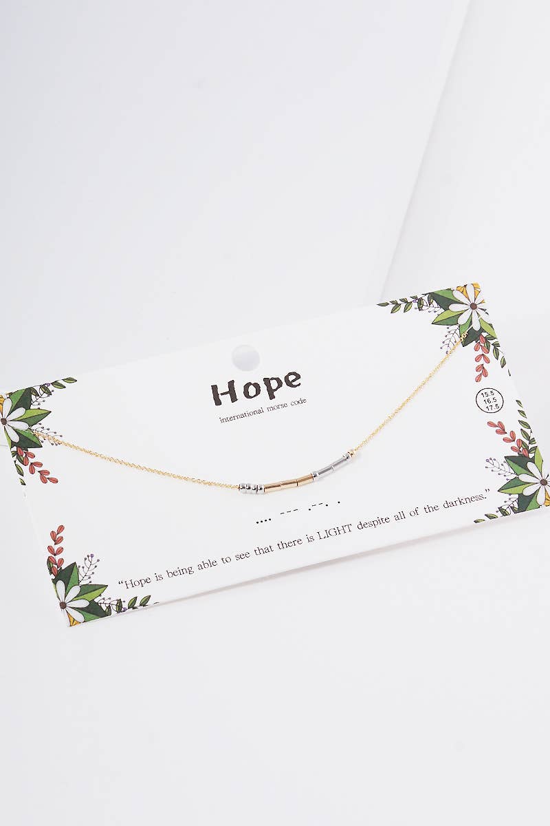 Fashion City - Vente Colliers à pendentif - Collier Positivity Morse Code0