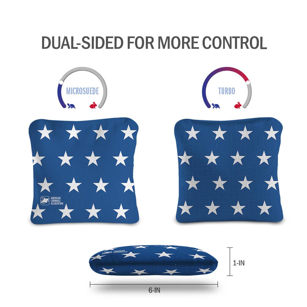 American Cornhole Association - Wholesale Cornhole - Bold Stars & Stripes Synergy Pro Cornhole Bags3