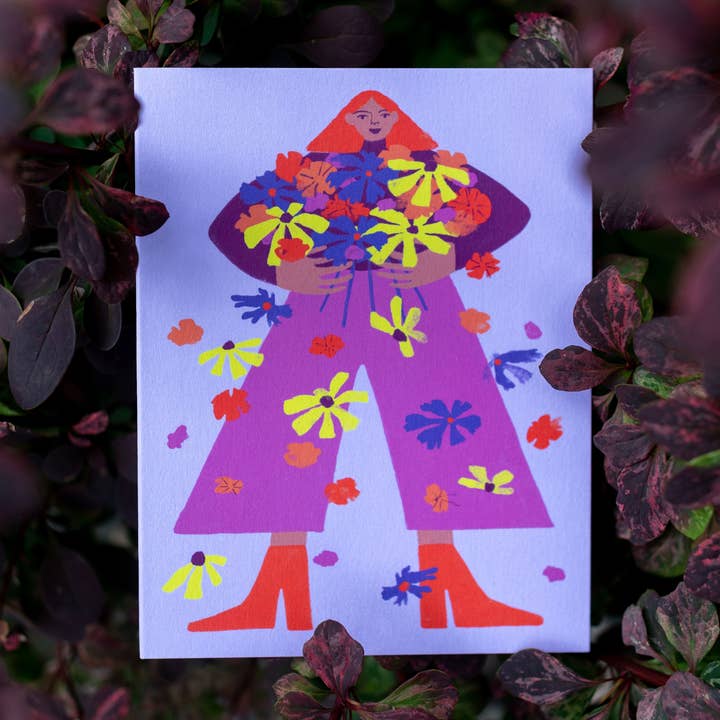 MILLE FLEURS — Carte de vœux pour la vente par Paperole