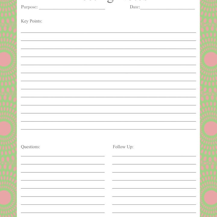 Large Meeting Notepad for wholesale by Jubilations Designs