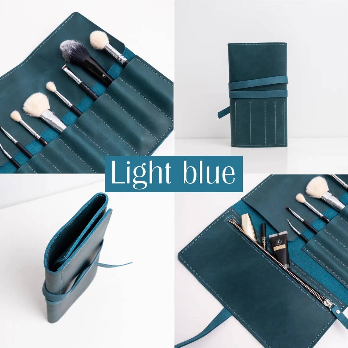 Pikore - Wholesale Makeup Brush Set - Leather Makeup Brush Roll8