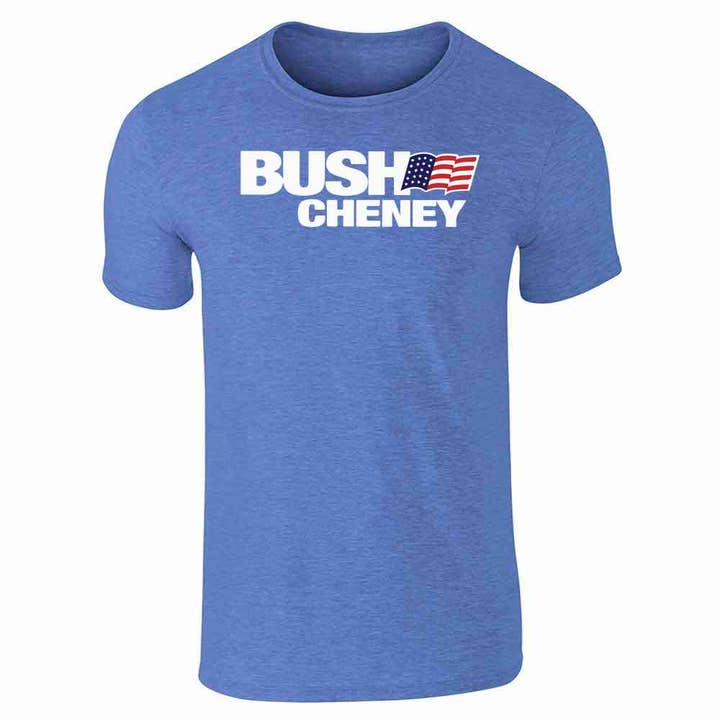 Pop Threads – wholesale Screen printed t-shirt – unisex – George W Bush Dick Cheney President Campaign Retro Unisex Tee