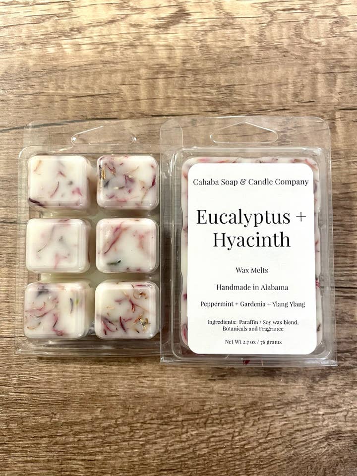 Eucalyptus + Hyacinth for wholesale by Cahaba Soap and Candle Company