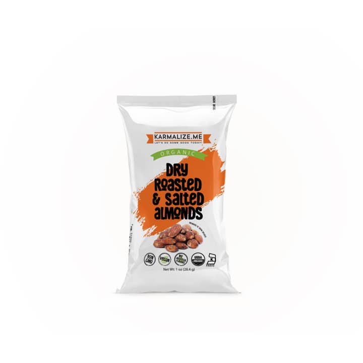 Karmalize.Me - Wholesale Nuts - Organic Roasted Raw Almonds - 1 oz