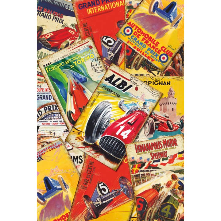 DECORER - Wholesale Gift Tag - Old Posters Racing - Gift Tag Set 24 pcs2