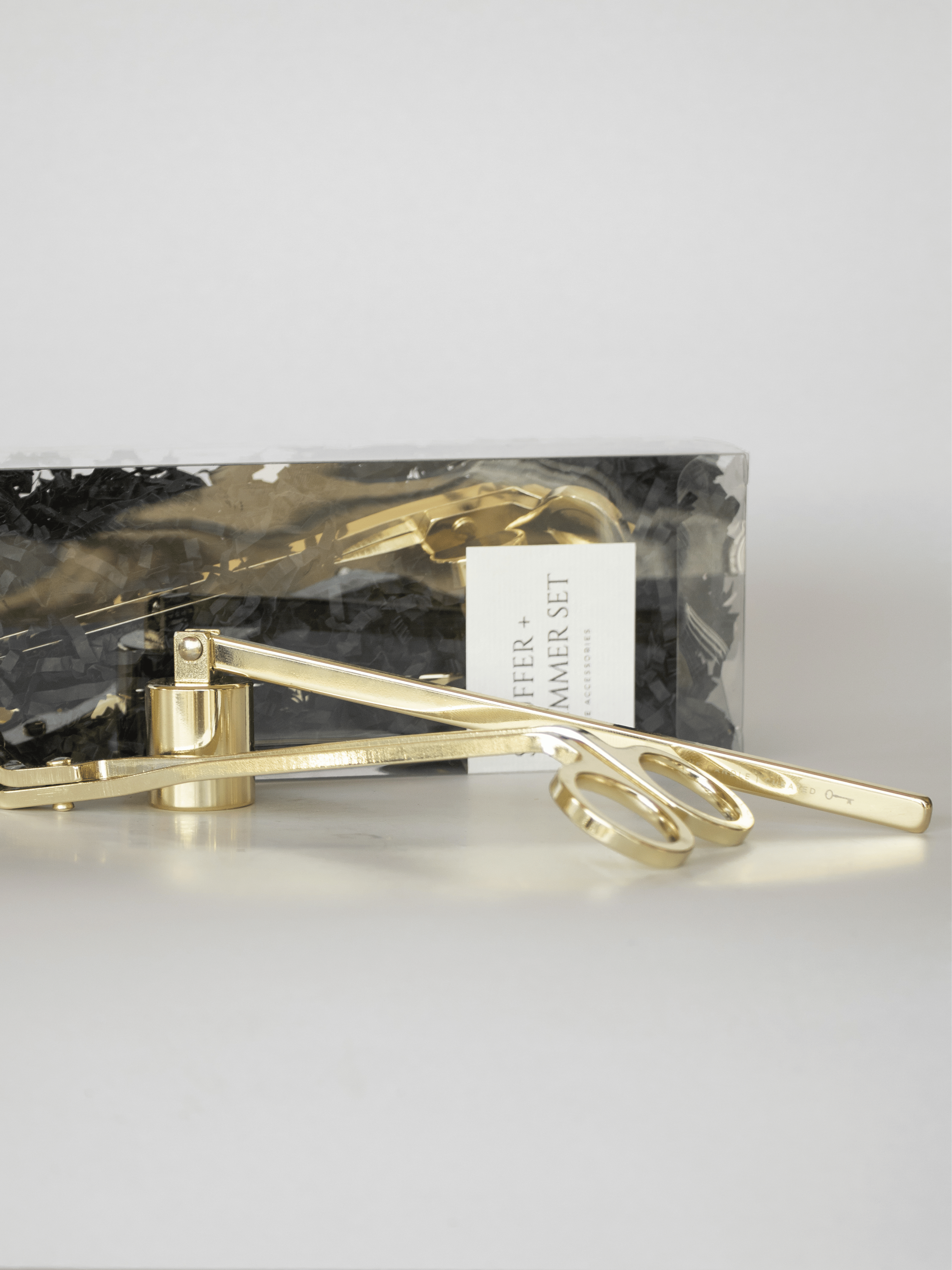 Keepsake Candle | Curated - Wholesale Candle Snuffer - Gold Wick Trimmer & Snuffer Set4