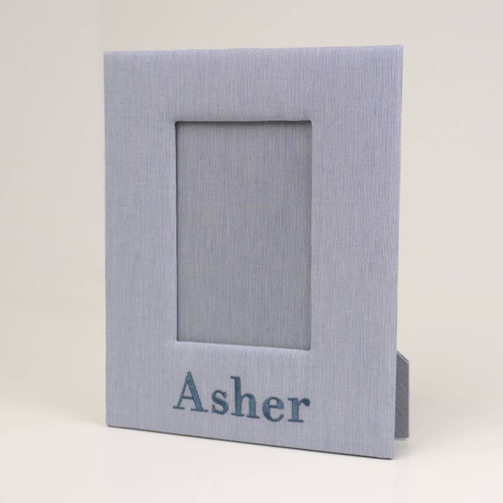 Baby Photo Frame-Micro Striped Cotton for wholesale by MARCELA