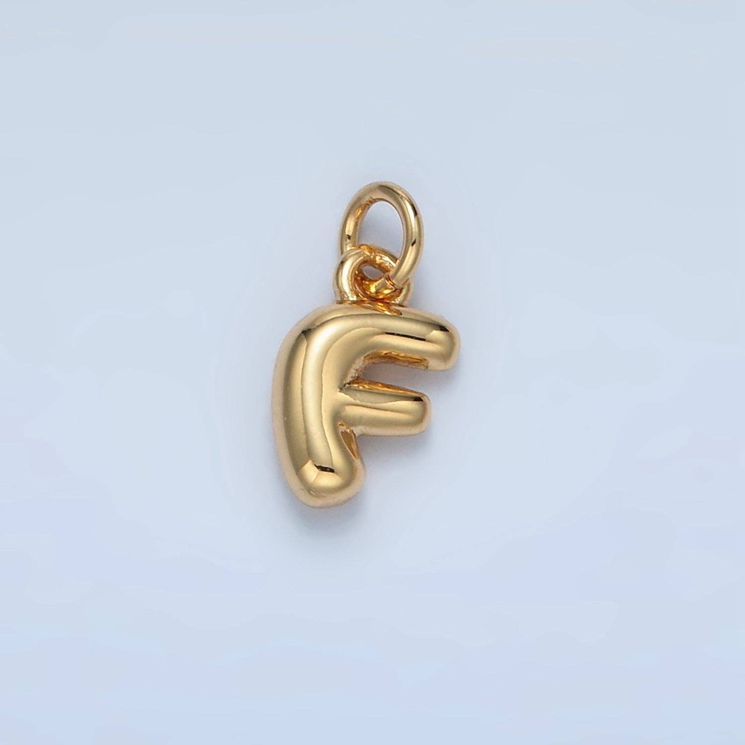 Aim Eternal - Wholesale Individual Charm/Pendant - 16K Gold Filled 10mm Initial Letter Chubby Balloon Mini Charm | A1591 - A16035