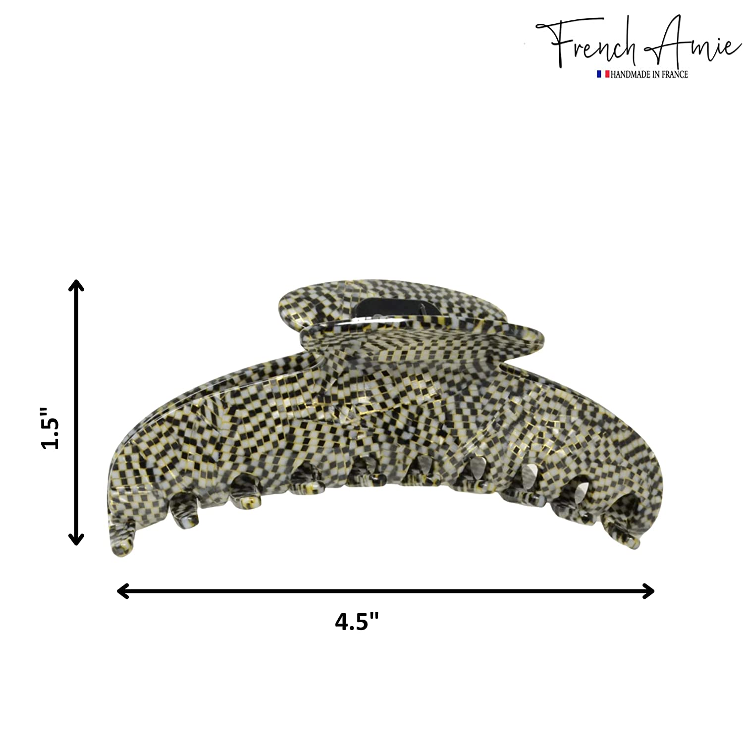 Parcelona - Wholesale Hair Clip - Women's - French Amie Contour Large 4 ¾” Celluloid Handmade Jaw Hair Claw Clip for Women54