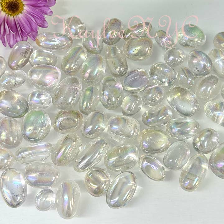 KayleeNYC – Engroshandel Spirituelle sten og krystaller – 1 lb engel Aura Quartz Mini Tumble Crystal Healing