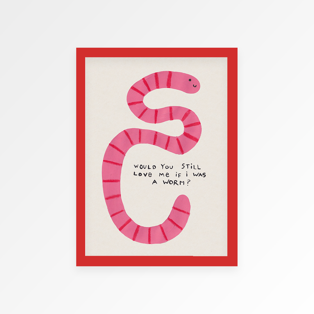 Proper Good – wholesale Art print – Pillow Talk Worm Hand Painted Art Print8