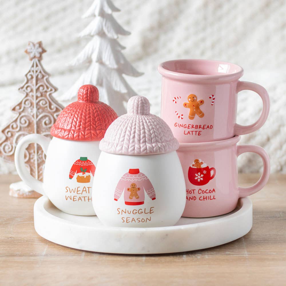 Something Different Wholesale - Wholesale Coffee Mug - Pink Gingerbread Latte Christmas Mug4