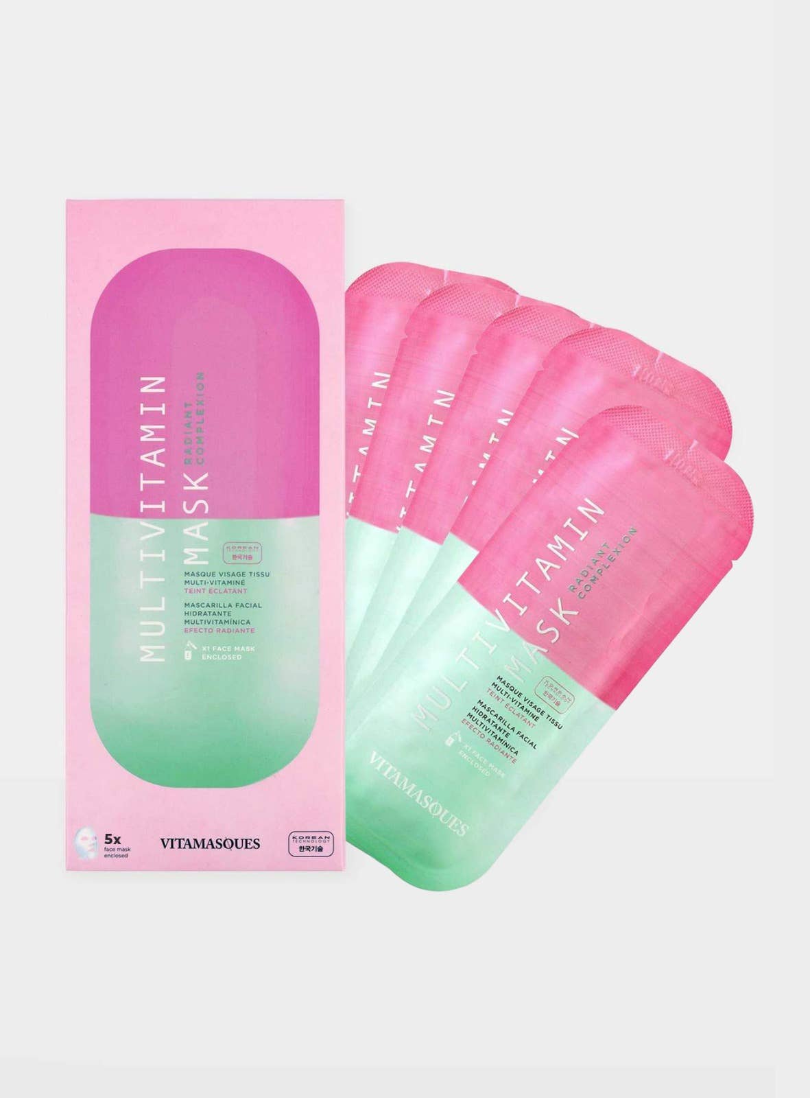 Vitamasques US - Wholesale Skincare Face Mask - 5-pack Multivitamin Face Sheet Mask6