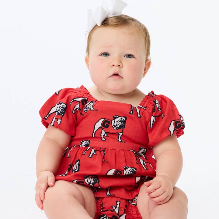 The Georgia Bulldogs rompertje met pofmouwen voor wholesale door Stewart Simmons