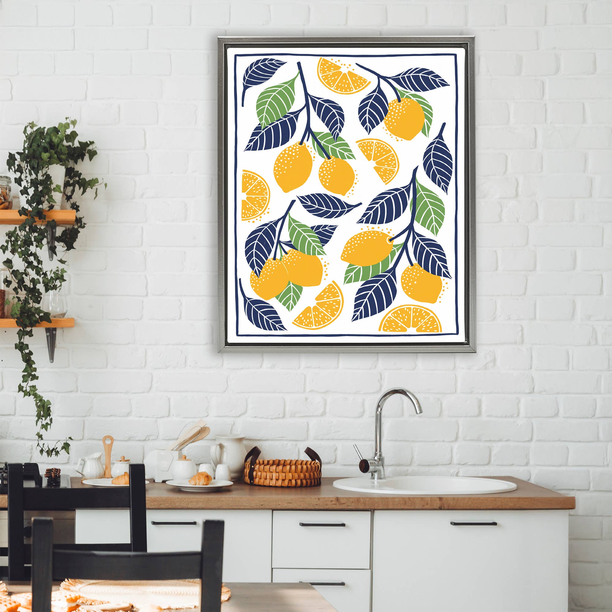 Stupell Industries – wholesale Wall sign – Mediterranean Lemons Pattern - Framed Wall Art5