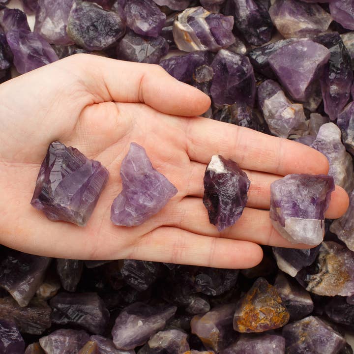 Fantasia Mining - Wholesale Spiritual Stone/Crystal - Rough Chevron Amethyst - India - Raw Natural Stones (1 lb)1