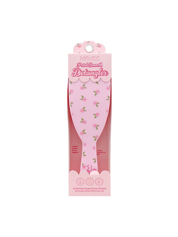 Celavi HRDT001 Desembaraçador Petal Smooth com Estampa de Pétalas de Rosa - 12 unidades por atacado de PINEAPPLE Beauty