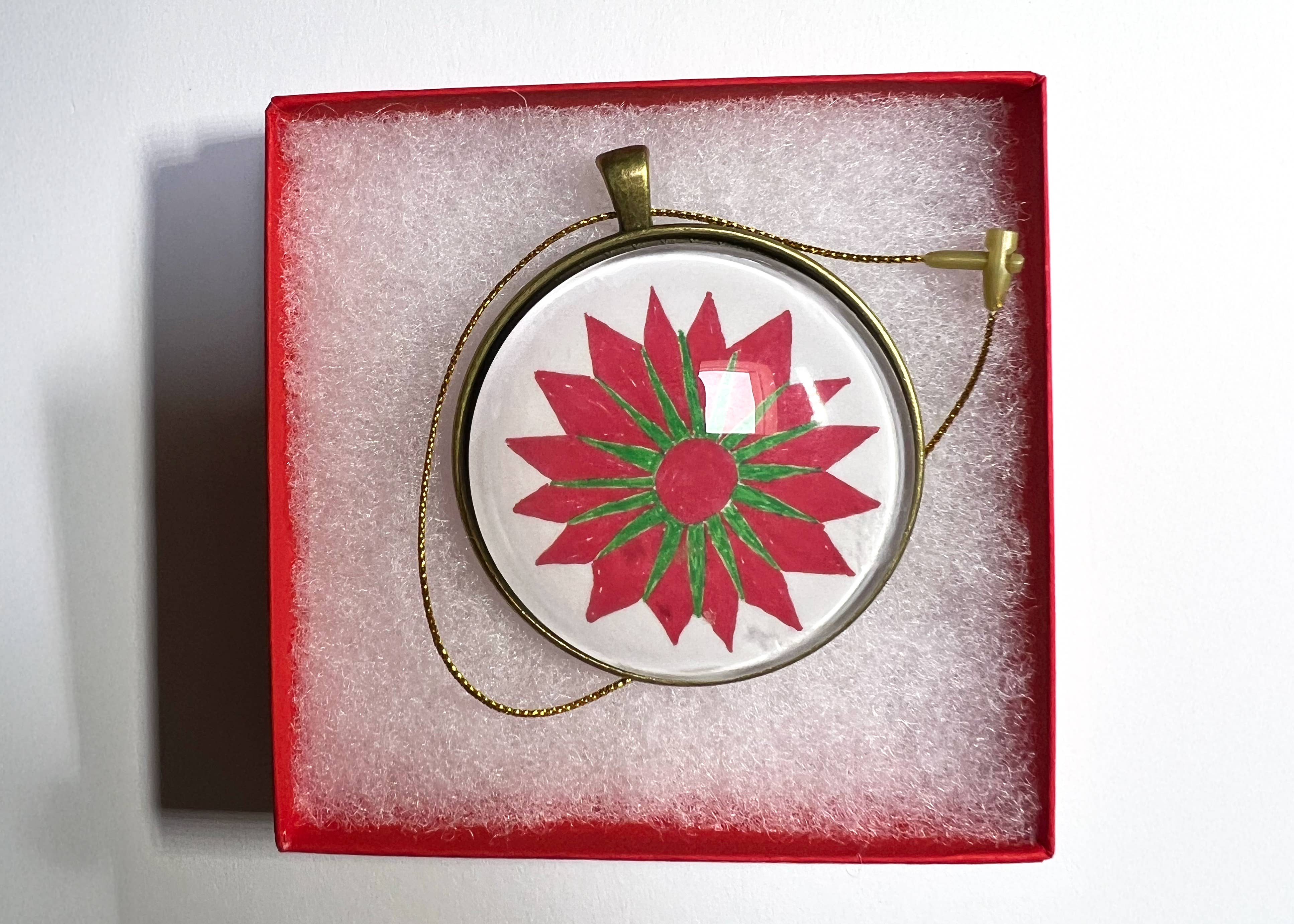Quilt Design Jewelry - Wholesale Ornament - Holiday Decor Christmas Ornament, Noel Star Design3