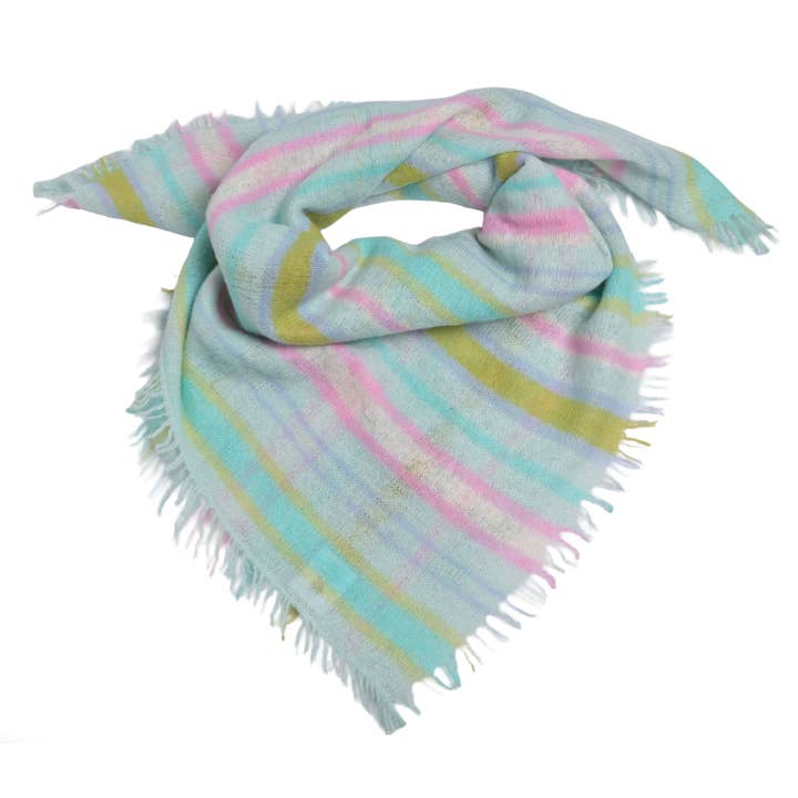 Cashmere Bandana Stripe-cs Multi in Mint Sorbet für den Großhandel von cute stuff GmbH