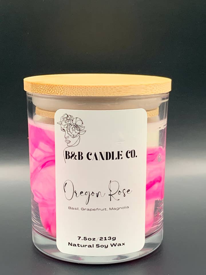 Oregon Rosenduftkerze mit frischen Blumendüften für den Großhandel von B&B Candle Co.