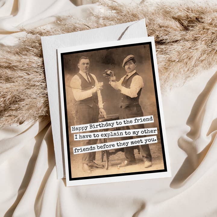 Raven's Rest Studio - Wholesale Birthday Card - Funny Birthday Card for Man. To The Friend I Have To Explain1
