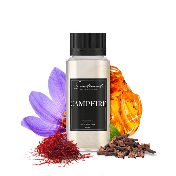 Barattolo profumato Campfire, candela riempita per la vendita all'ingrosso da parte di Scentiment
