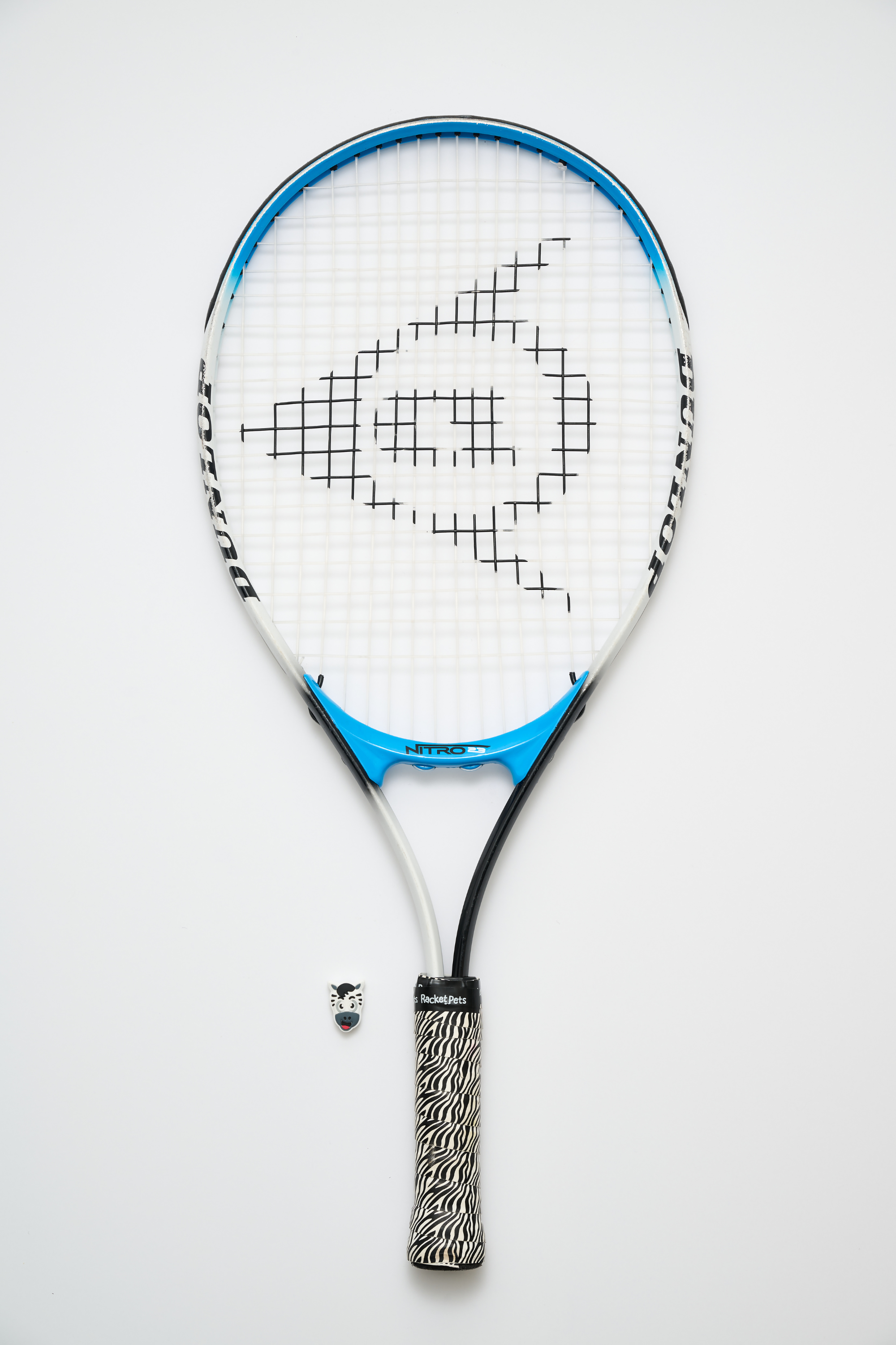 Racket Pets - Vente Accessoires de sport - Ruban de surgrip Zebra Noir/blanc pour tennis et amortisseur de chocs assorti pour raquette de tennis7