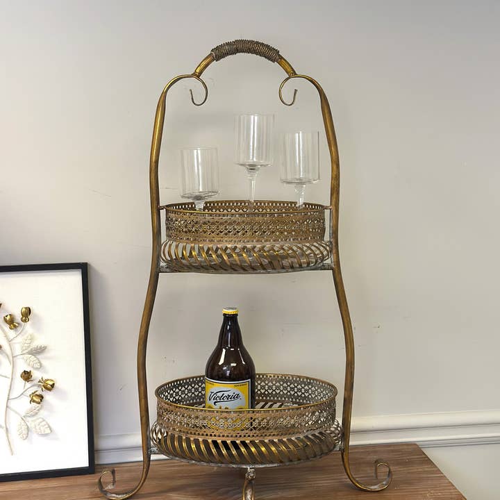 Vintage 2-Tier Metal Bar Cart Stand and other Purchase Wholesale mango cart. Free Returns & Net 60 Terms on Faire trending on Faire.