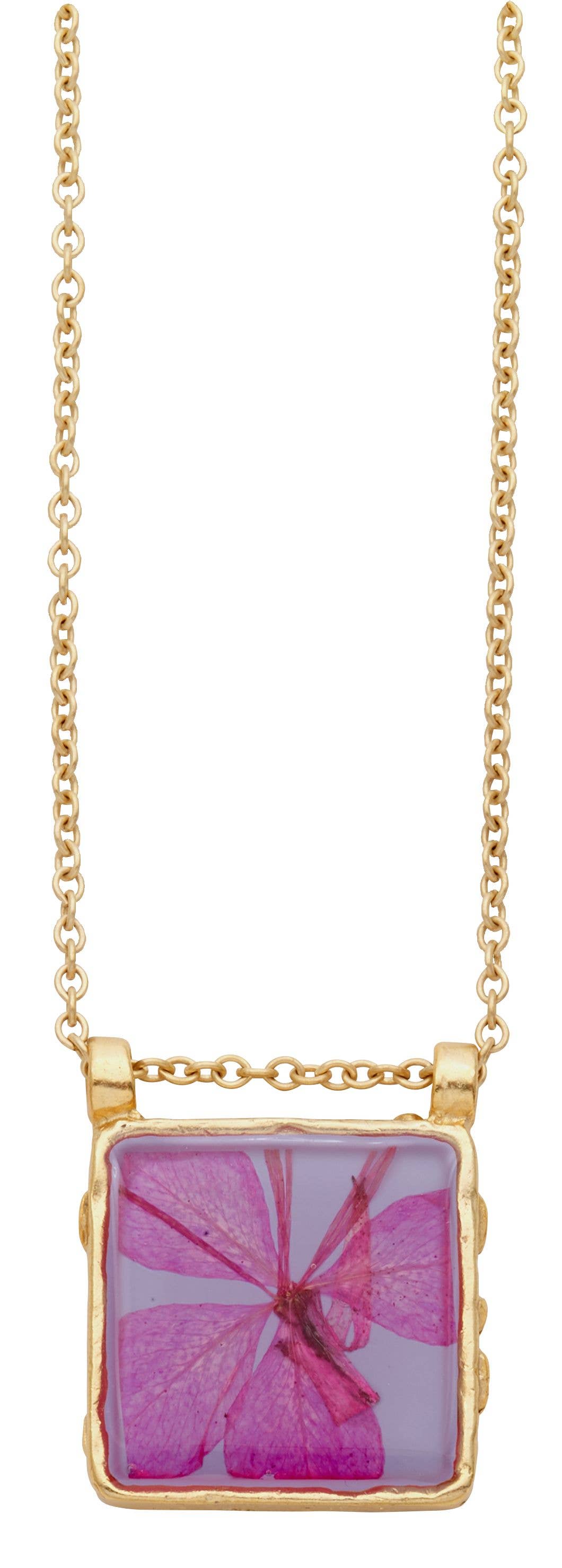 Shari Dixon - Wholesale Pendant/Charm Necklace - Mountain Peach Blossom Large Square Necklace1