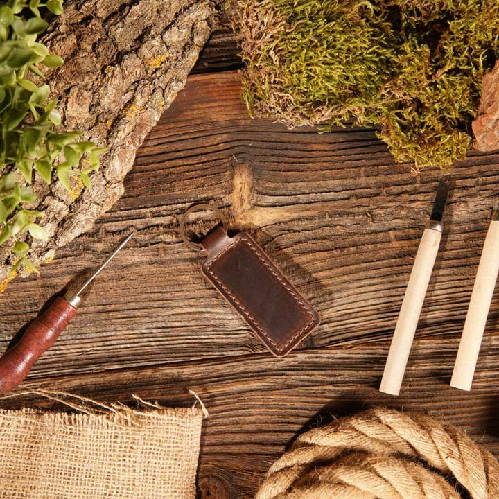 American Leather Goods - Wholesale Keychain - Unisex - Leather Keychain, Geniune Leather Keychain