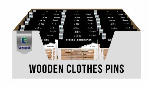 Living Concepts - Wholesale Clothes Clips - Clothes Pins Wood 40pk2