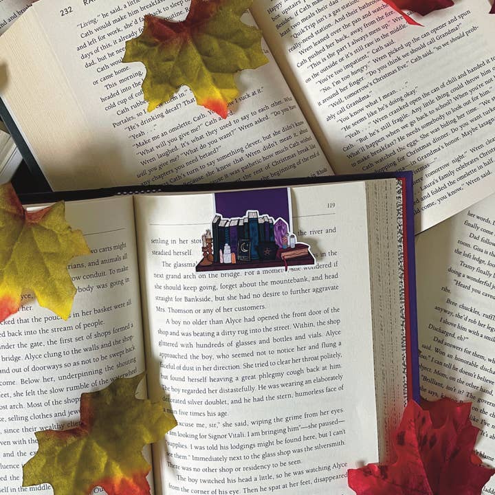 The Peachy Polka Dot - Wholesale Bookmark - Witchy book shelf magnetic bookmark, Wiccan bookshelf3