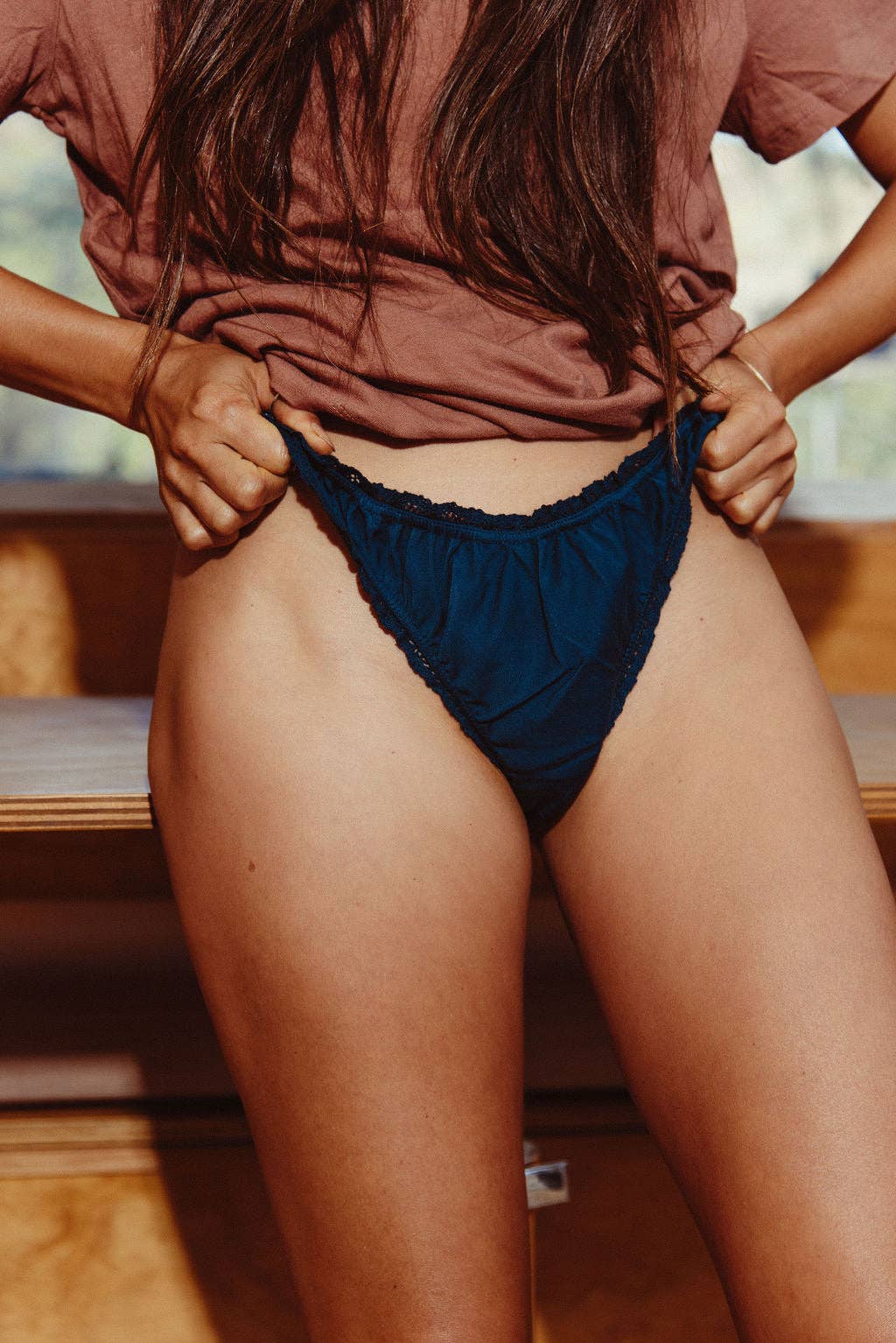 Paulette & Maria – Roupa interior - Mulher por atacado – As cuecas azuis de marinheiro com folhos1