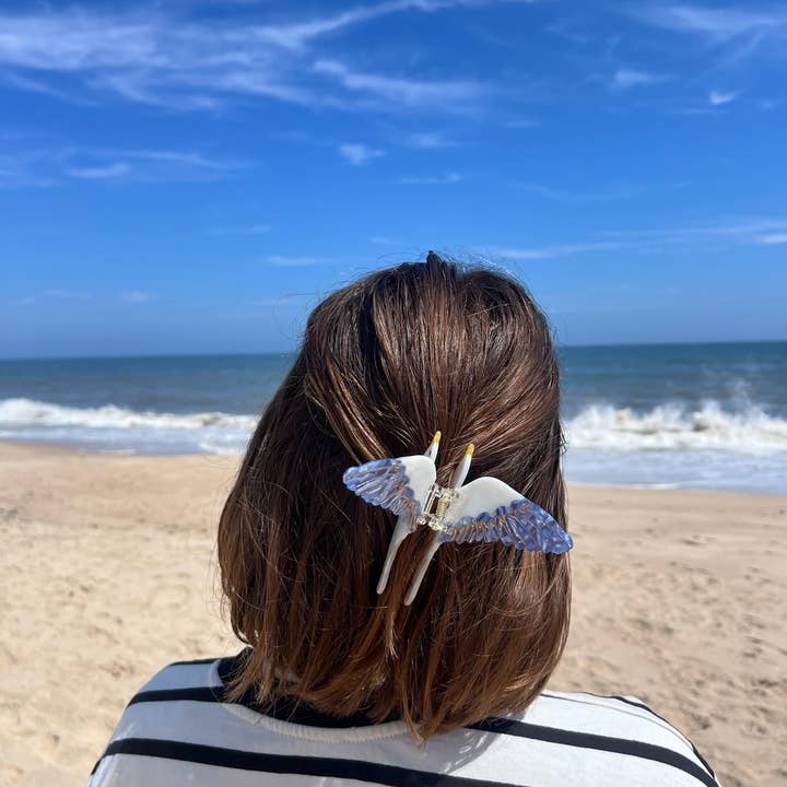 Solar Eclipse - Wholesale Hair Clip - Women's - Hand-painted Seagull Bird Claw Hair Clip | Eco-Friendly