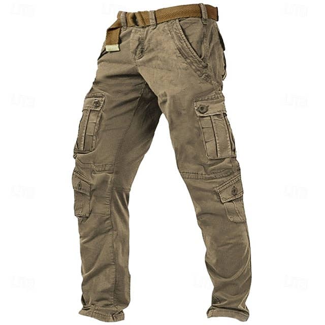 Mens Cotton Cargo Pants Straight Leg Design for wholesale by Ecovear