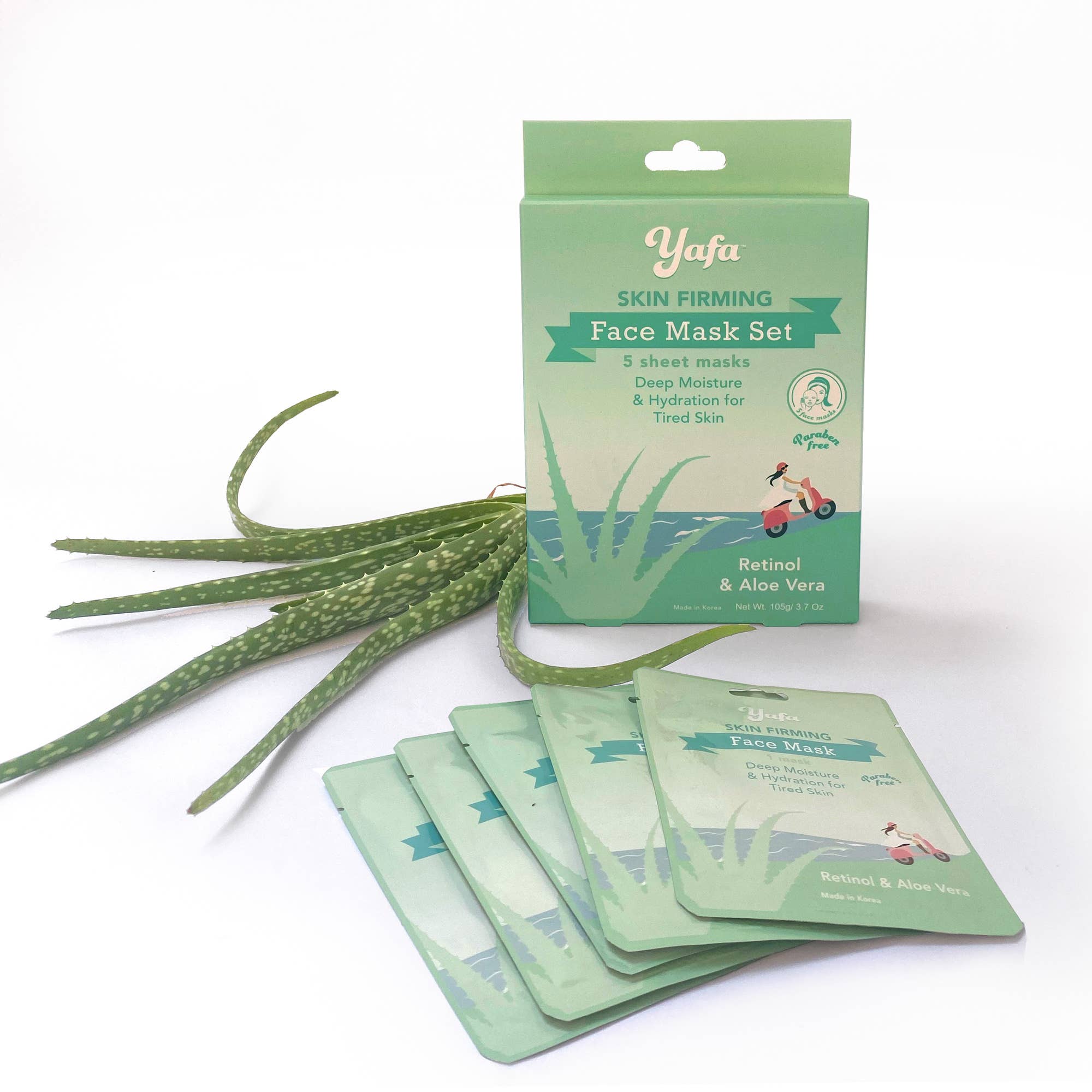 Yafa Beauty - Vendita all'ingrosso Maschera viso - Maschera facciale Yafa Aloe, set da 53