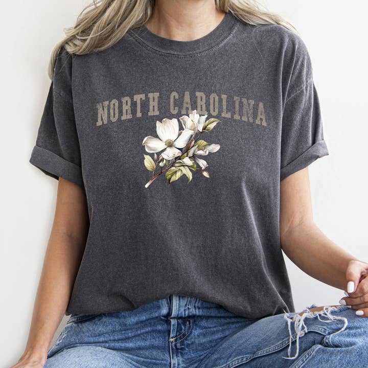 Refinery Number One LLC - Wholesale Screen Printed T-Shirt - Women's - North Carolina State Flower T-shirt