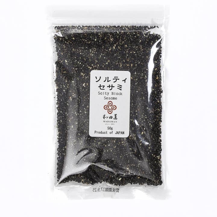 Roasted Salty Black Sesame Seeds - 50g for wholesale by The Japanese Pantry