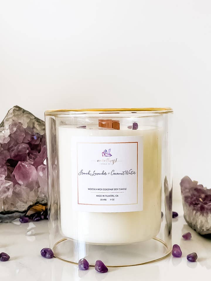 Lavande française+eau de coco pour la vente par Amethyst Candle Co.