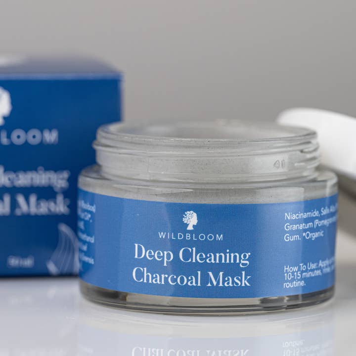 Deep Cleansing Charcoal Mask for wholesale by WildBloom Skincare
