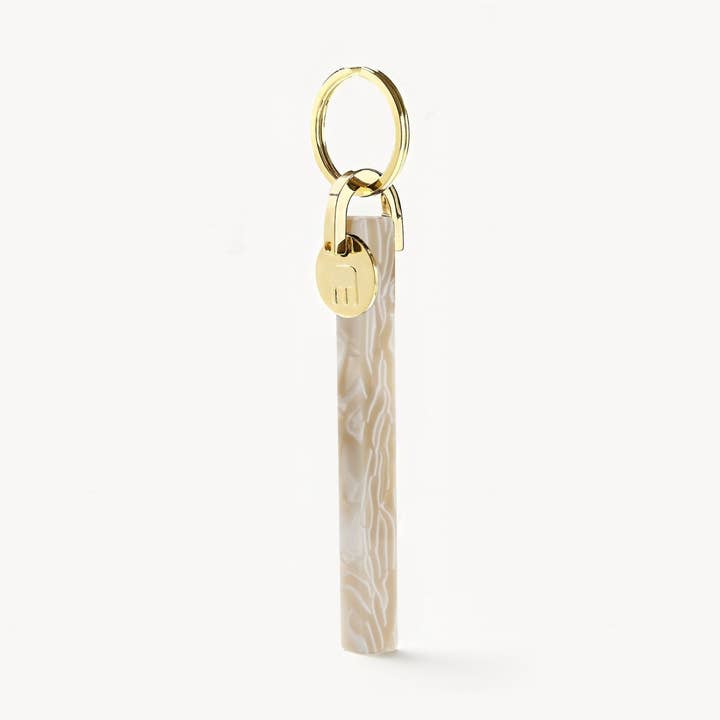 MACHETE - Wholesale Keychain - Unisex - Bar Keychain in Ivory - Gold0